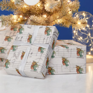 Weihnachtsengel - Antike viktorianische Musik Vint Geschenkpapier