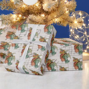 Weihnachtsengel - Antike viktorianische Musik Vint Geschenkpapier