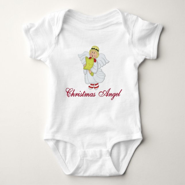 Weihnachtsengel Baby Strampler (Vorderseite)