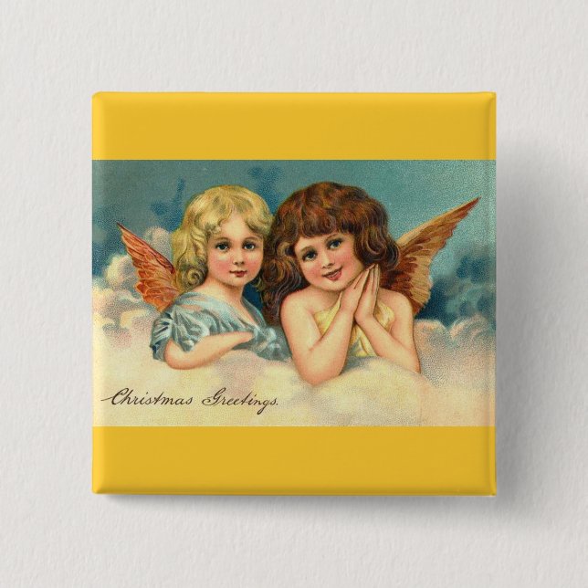Weihnachtsengel Button (Vorderseite)