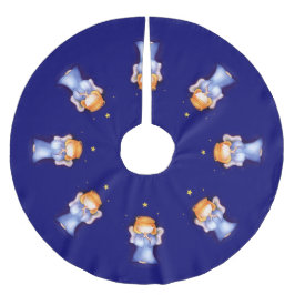 Weihnachtsengel, der blauen Weihnachtsbaumrock Polyester Weihnachtsbaumdecke