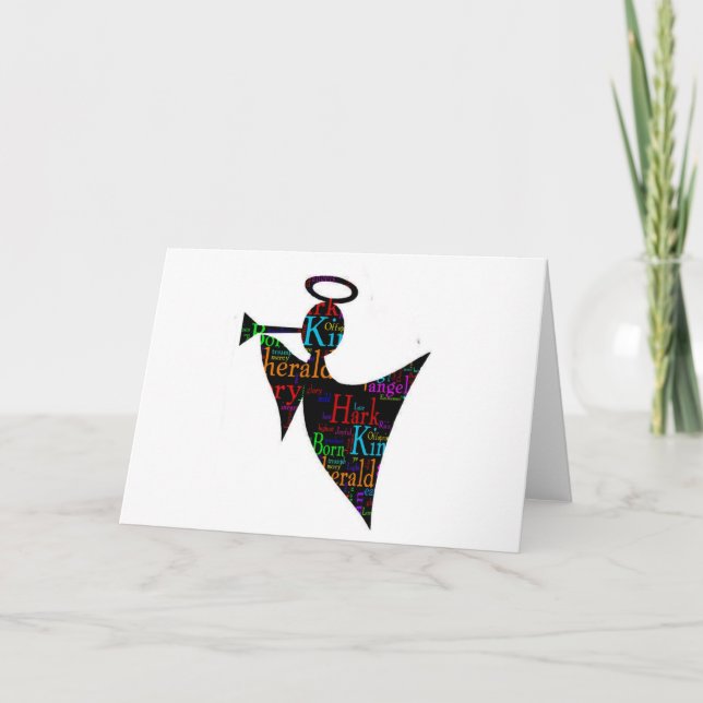 Weihnachtsengel Feiertagskarte (Vorderseite)