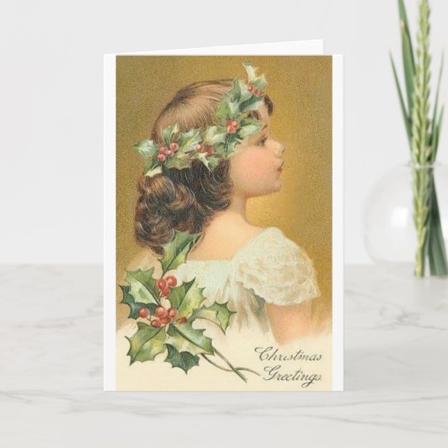 Weihnachtsengel Feiertagskarte (Vorderseite)