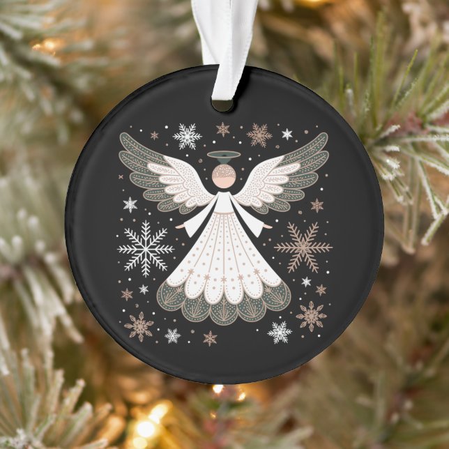Weihnachtsengel Glitter Christlich Xmas Religiös Ornament (Baum)