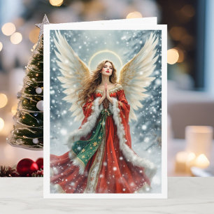Weihnachtsengel Gute Nachrichten und große Freude Feiertagskarte
