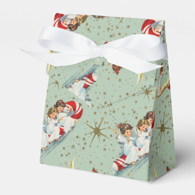 Weihnachtsengel im Vintage-Stil Geschenkschachtel (Vorderseite)