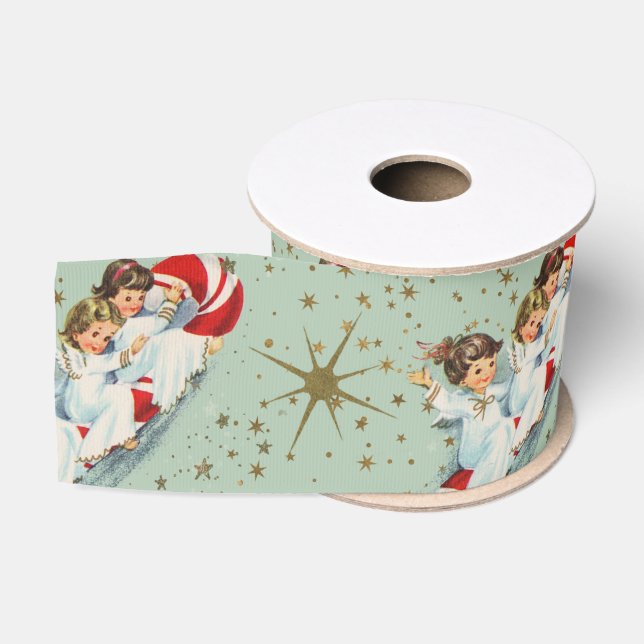 Weihnachtsengel im Vintage-Stil Ripsband (Spule)