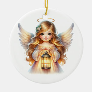 Weihnachtsengel Keramik Ornament