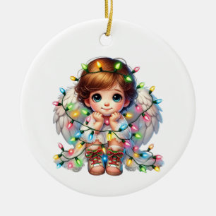 Weihnachtsengel Keramik Ornament
