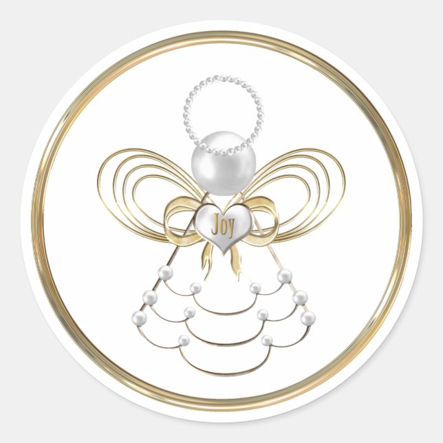 Weihnachtsengel mit Joy Sticker (Vorderseite)