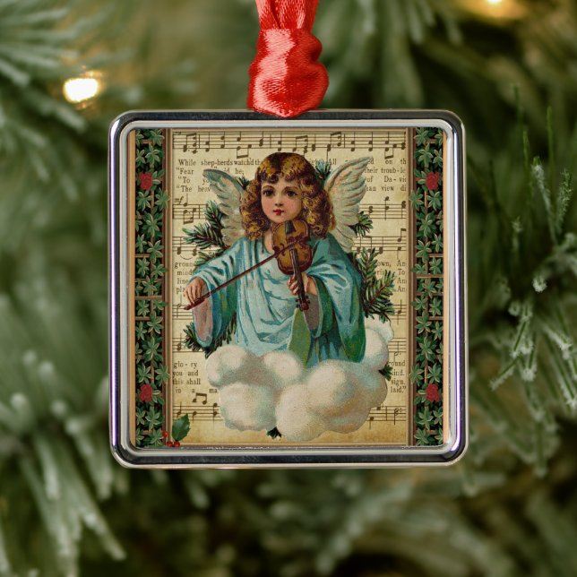 Weihnachtsengel mit Violine Ornament Aus Metall (Baum)