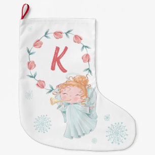 Weihnachtsengel-Monogramm Großer Weihnachtsstrumpf