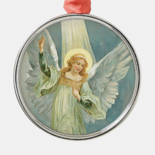 Weihnachtsengel Silbernes Ornament