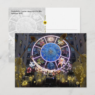 Weihnachtsengel & Tierkreisrad, NYC - Postkarte