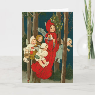 Weihnachtsengel Vintage-Weihnachtskarte Feiertagskarte