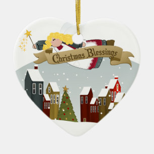 Weihnachtsengel   Weihnachtsbaumschmuck Keramikornament