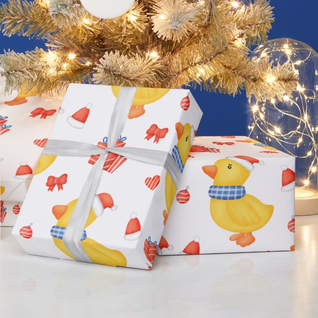 Weihnachtsente, Ornamente und Geschenke Geschenkpapier (Feiertage)