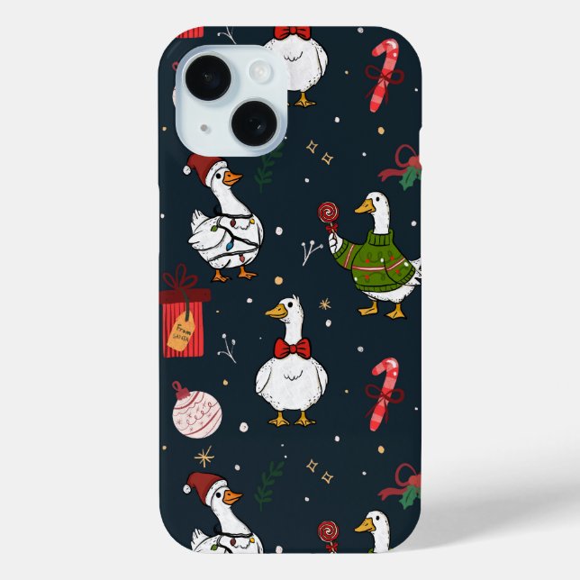 Weihnachtsenten-Hülle Festlich Case-Mate iPhone Hülle (Rückseite)