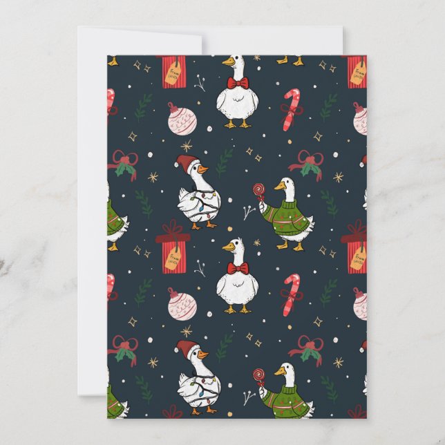 Weihnachtsenten Party Einladung (Vorderseite)