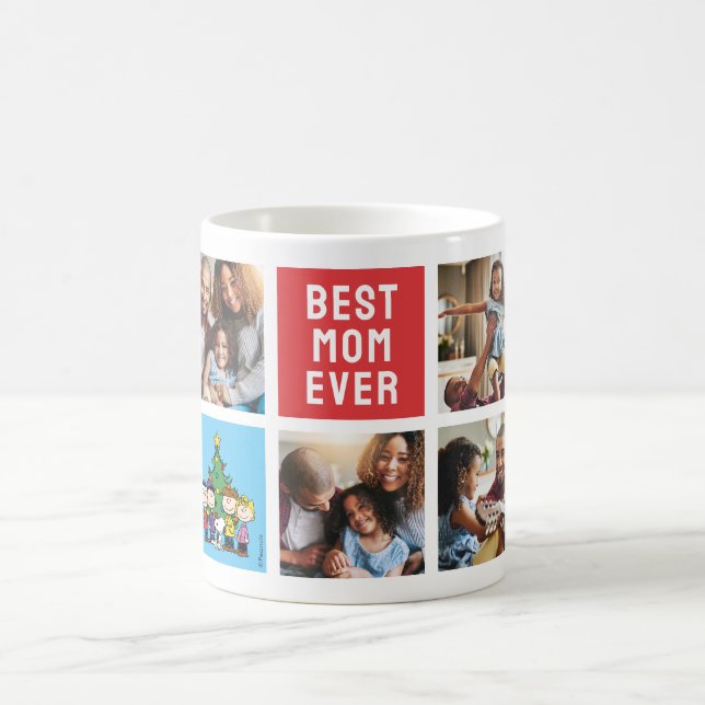 Weihnachtserden | Mama FotoCollage Kaffeetasse (Mittel)