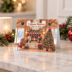 Weihnachtserinnerungen beginnen zu Hause Karte