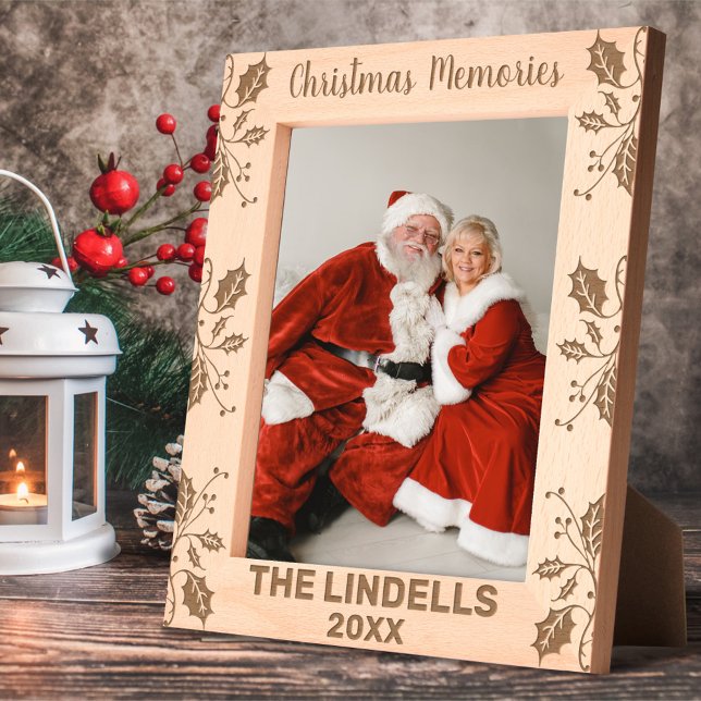 WeihnachtsErinnerungen Holly Verlasst Individuelle Geätzte Rahmen (Von Creator hochgeladen)