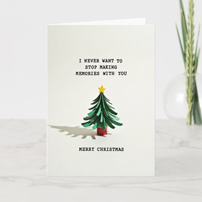 Weihnachtserinnerungen mit dir für immer karte (Vorderseite)