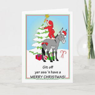 Weihnachtsesel Feiertagskarte