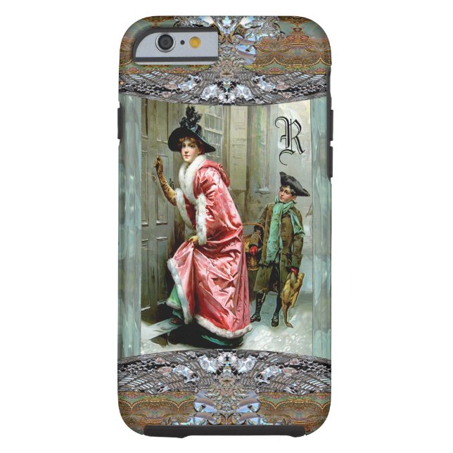 Weihnachtsessen 6/6-s Monogramm Case-Mate iPhone Hülle (Rückseite)