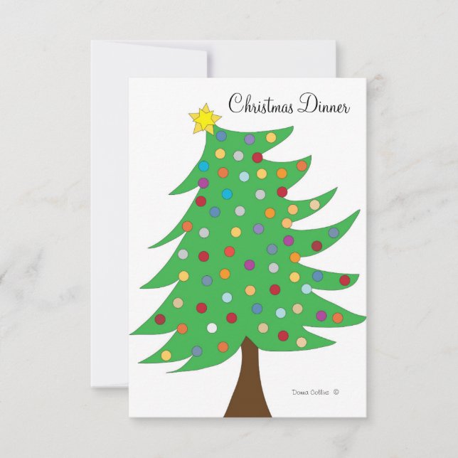 Weihnachtsessen Einladung (Vorderseite)