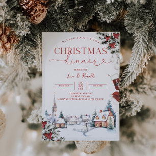 Weihnachtsessen Einladung Weihnachtsfest Party Ein