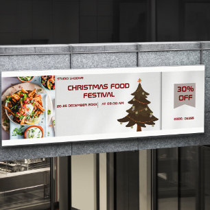 Weihnachtsessen Festival Groß Banner