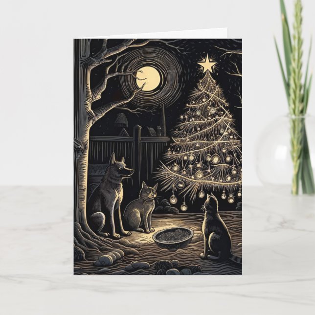 Weihnachtsessen Karte (Vorderseite)