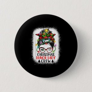 Weihnachtsessen Lady Crew Messy Bun Women Christma Button
