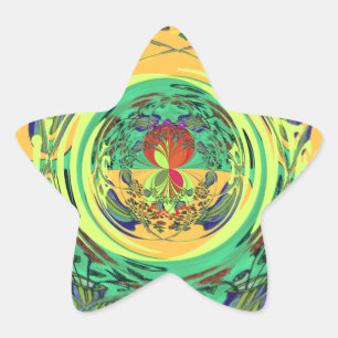 Weihnachtsessen Liebe Spielen Hakuna Matata Color. Stern-Aufkleber