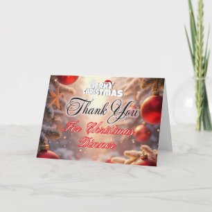 Weihnachtsessen Menschenversammlung Dankeskarte