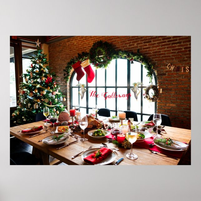 Weihnachtsessen Monogram Food Angels Tradition Poster (Vorne)