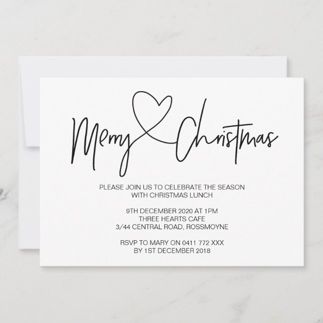 Weihnachtsessen Party Einladung Einladung (Vorderseite)