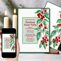 Weihnachtsessen Party Einladung Holiday Soiree