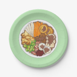 Weihnachtsessen Party UK Festive British Food Pappteller