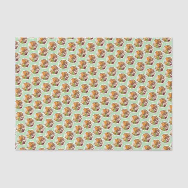 Weihnachtsessen Party UK Festive British Food Seidenpapier (Vorderseite)