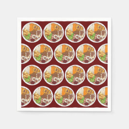 Weihnachtsessen Party UK Festive British Food Serviette