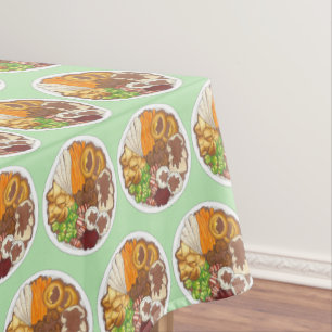 Weihnachtsessen Party UK Festive British Food Tischdecke