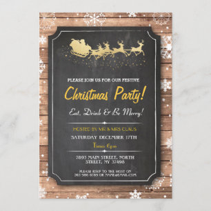 Weihnachtsessen Party Weihnachtsschnee Weihnachten Einladung