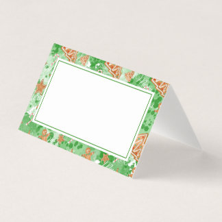 Weihnachtsessen Platzkarte | Lebkuchen und Pinien