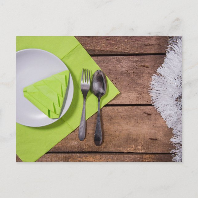 Weihnachtsessen Postkarte (Vorderseite)
