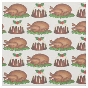 Weihnachtsessen Türkei Pudding Xmas Foods Stoff