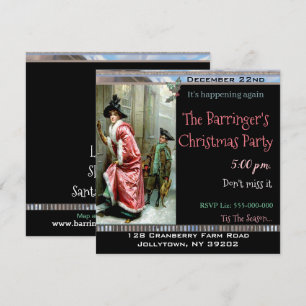 Weihnachtsessen viktorianische Party Einladung