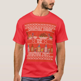 Weihnachtsessen vs Weihnachtsfeier Party T-Shirt