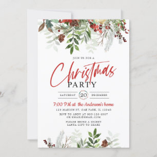 Weihnachtsessen Weihnachts-Party Einladung